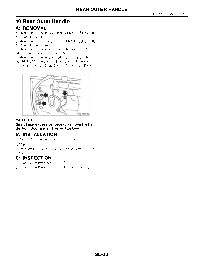 10. Rear Outer Handle