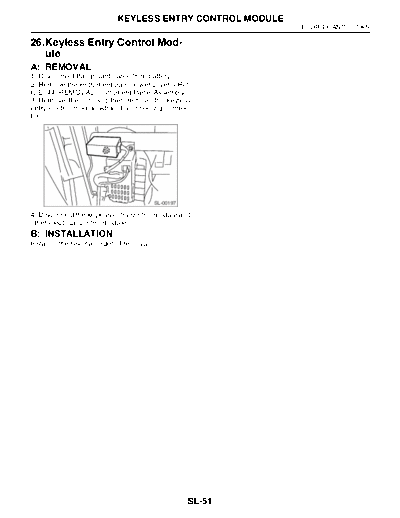 26. Keyless Entry Control Module