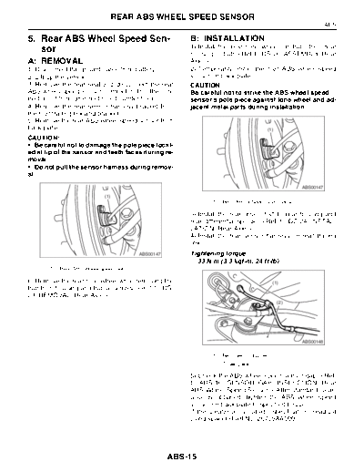05. Rear ABS Wheel Speed Sensor