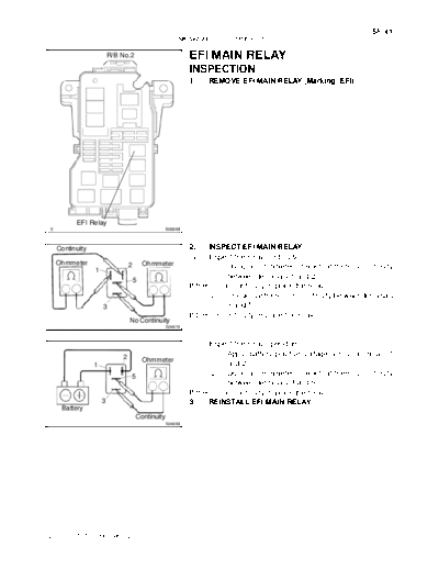 EFI Main Relay Insp