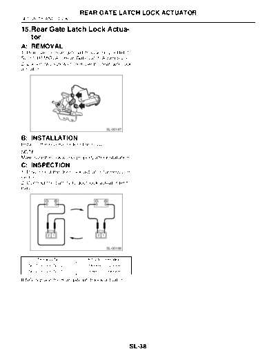 15. Rear Gate Latch Lock Actuator