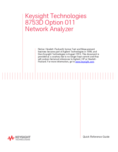 08753-90305_8753D_Option_011_Network_Analyzer_Quick_Reference_Guide