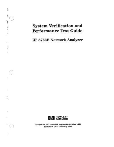 8753E_System Verification & Performance Test