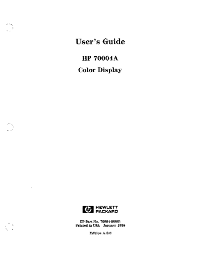 HP 70004A Users