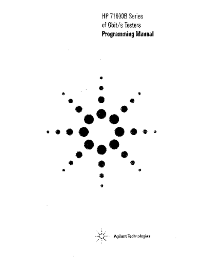 HP 71600B Series 70841B, 70842B Programming Manual