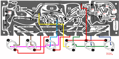 Peavey Session 400 Power amp PCB