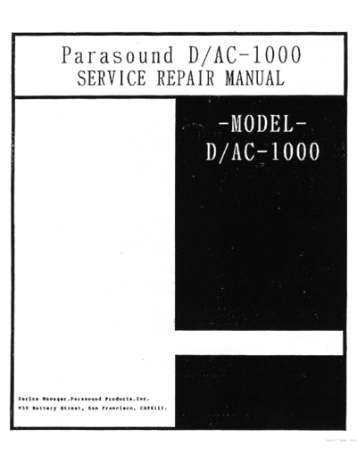 hfe_parasound_d-ac-1000_service_en