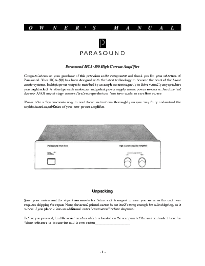 hfe_parasound_hca-500