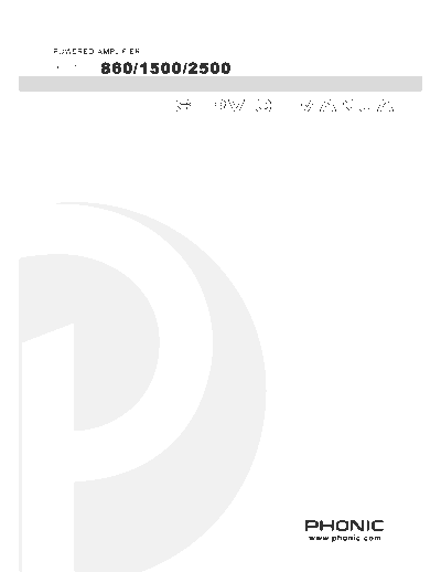 Phonic_MAX860,_MAX1500,_MAX2500_Power_Amp_Service_Manual