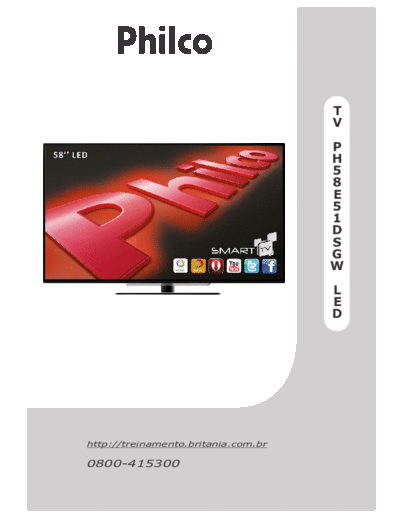 TV PH58E51DSGW LED