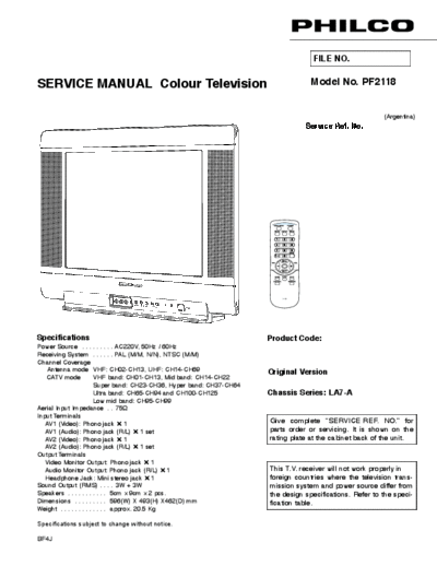 Philco+PF2118+-+chasis+LA7A