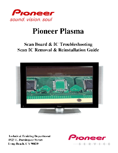 Pioneer_PDP_scan_IC_removal_replacement_repair_tips