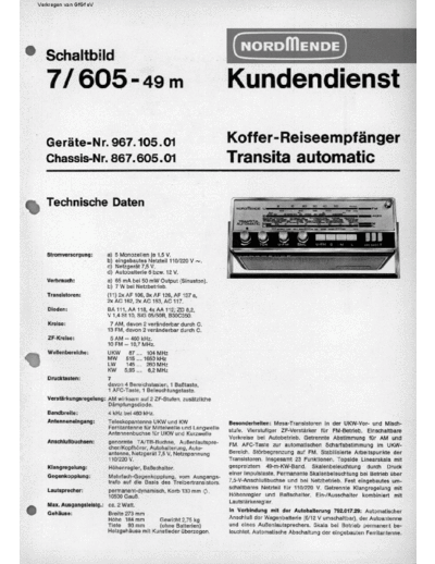 Nordmende Transita Automatic 7