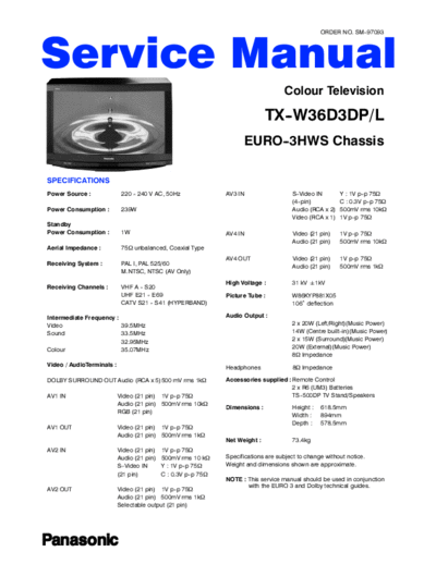 tx-w36d euro3 chassis