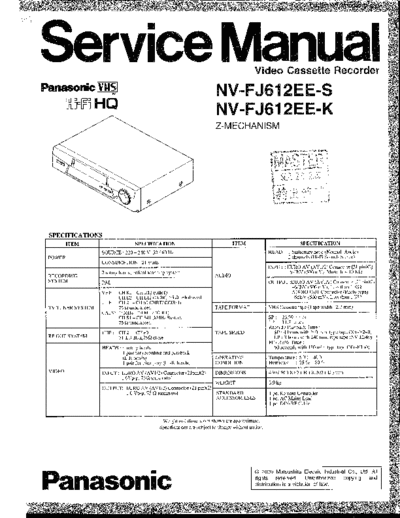 Panasonic_NV-FJ612EE_VCR