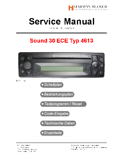 BECKER_Mercedes_Sound_30_ECE_Typ_4613