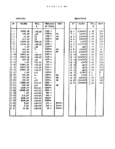 Phonola 401 403 components