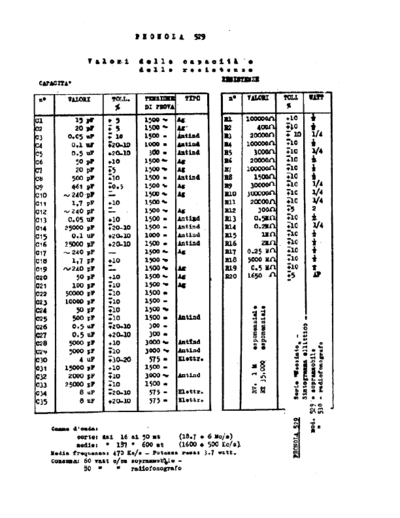 Phonola 529 components
