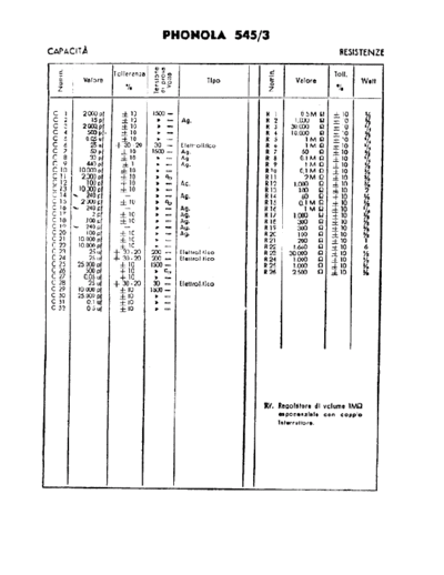 Phonola 545-3 components
