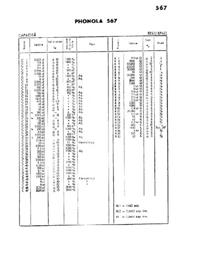 Phonola 567 components