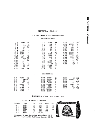 Phonola 571 components