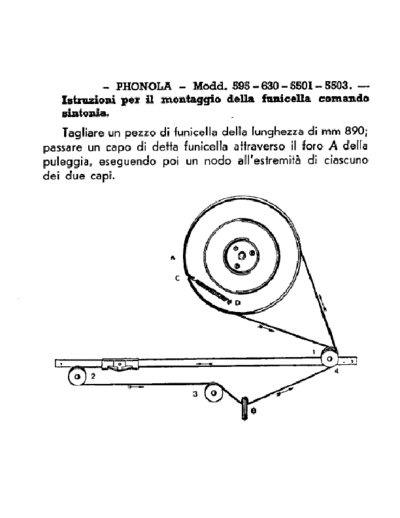 Phonola 595 5503 tuning cord