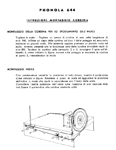 Phonola 644 tuning cord