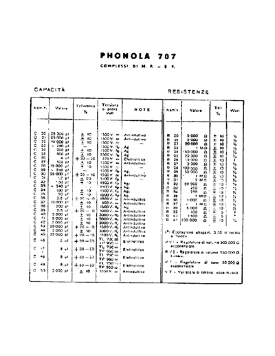 Phonola 707 708 709 components