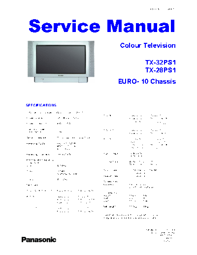 PANASONIC service mode
