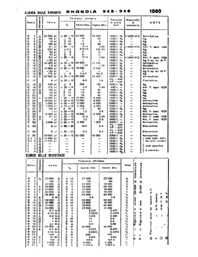 Phonola 945 946 components