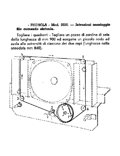 Phonola 5535 tuning cord