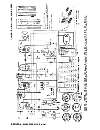 Phonola 5563 5555B 5567