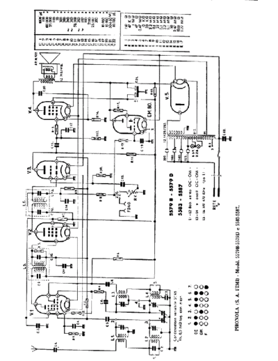 Phonola 5579B 5579D 5583 5587