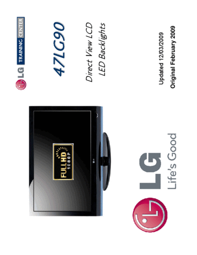 LG 47LG90 LED LCD TV Training-Manual