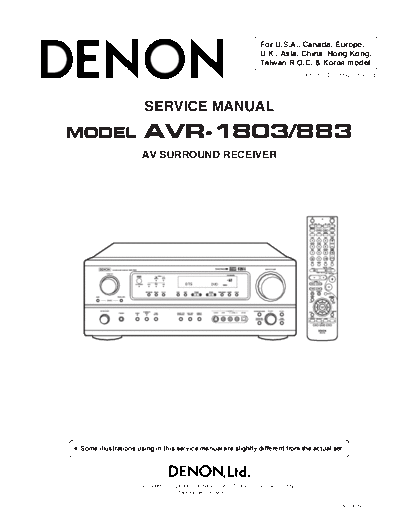 SERVICE MANUAL AVR 1803.part6