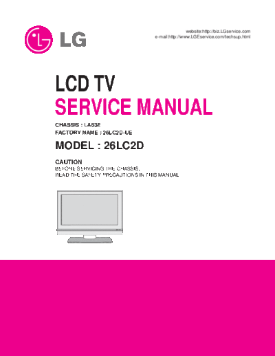 LG 26LC2D LCD TV