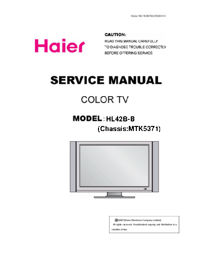 HAIER+HL42B-B+Chassis+MTK5371+lcd