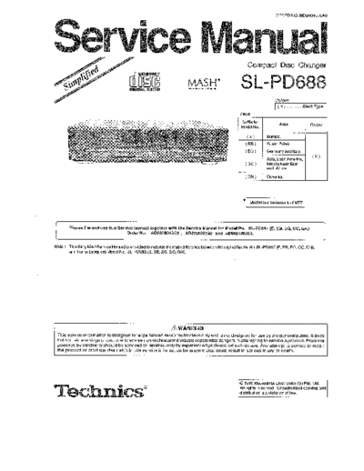 3458 - suplemento manual de servicio sl-pd688  utilizar junto al manual de servicio del sl-pd687