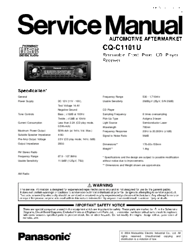 PANASONIC+CQ-C1101