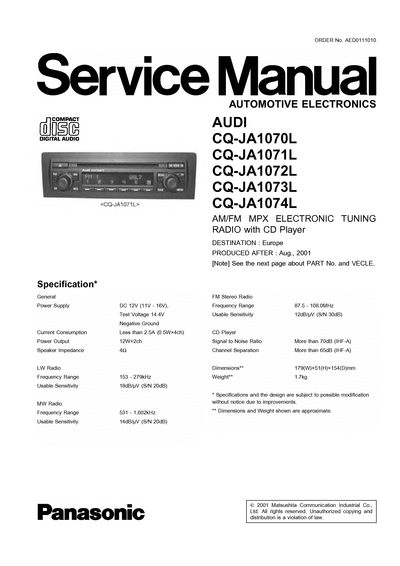 AUDI_CQ-JA1070L_CQ-JA1071_CQ-JA1072_CQ-JA1073_CQ-JA1074L