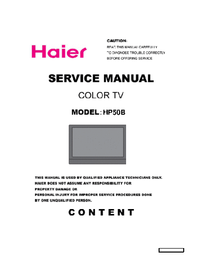 HAIER TV-8888-91