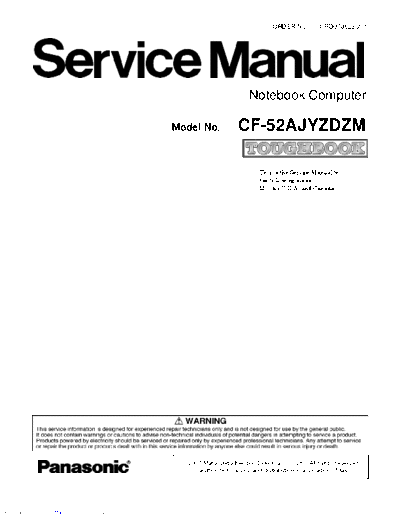 toughbook_cf52ajyzdzm_service_manual