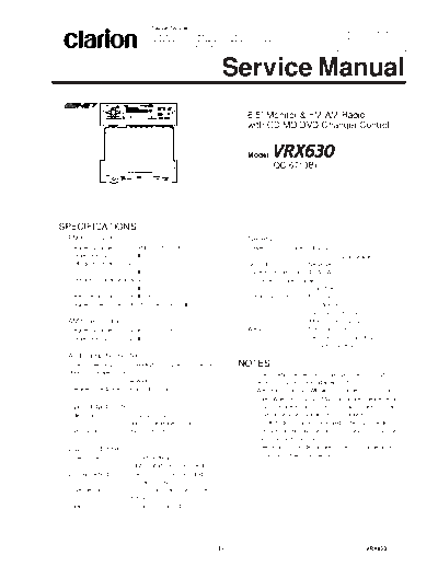 CLARION VRX630