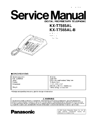 Panasonic_KX-T7565AL_KX-T7565AL-B