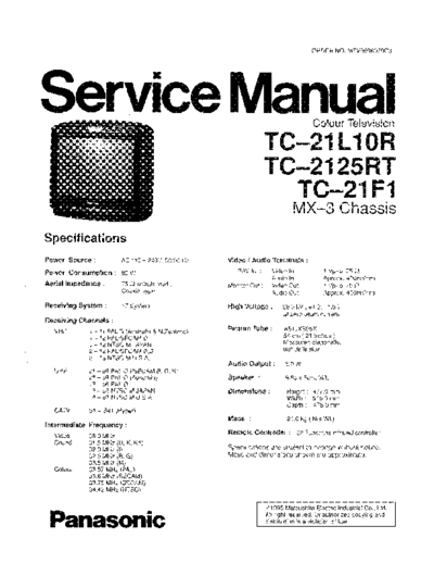 Panasonic+TC-21L10R,+TC-2125RT,+TC-21F1+Chassis+MX3