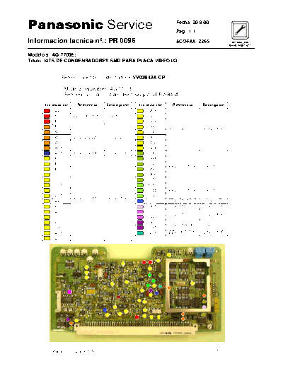 2265 - kits de condensadores smd para placa video y-c rec