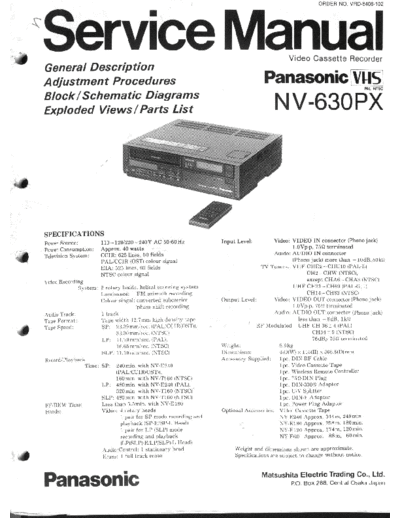 Panasonic_NV-630PX_schematics