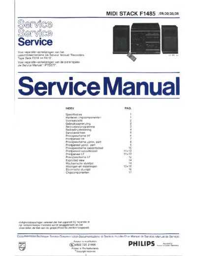 Philips-F-1485-Service-Manual