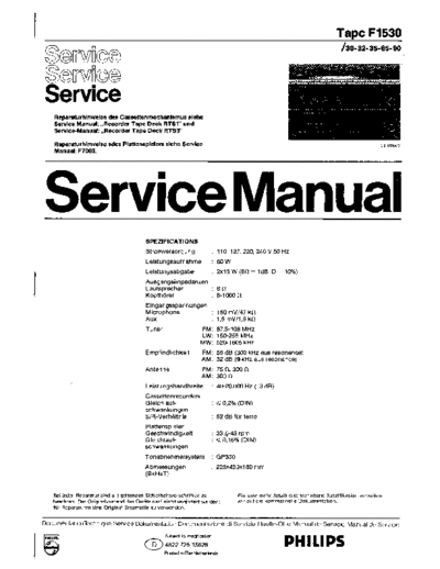Philips-F-1530-Service-Manual