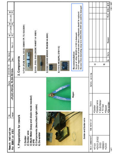 Rework instruction for surge failure in Power supply
